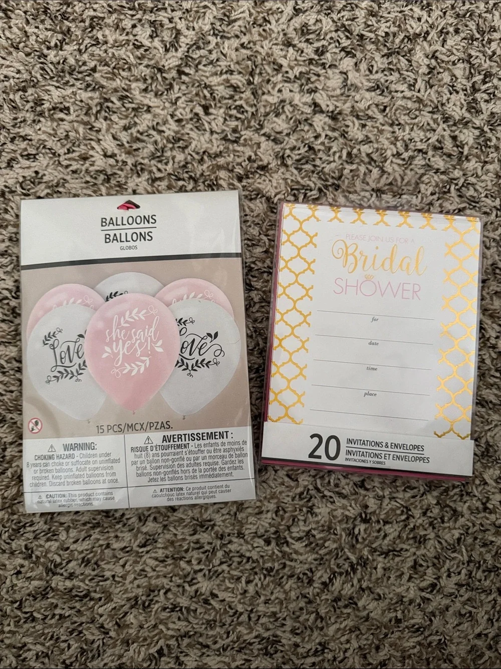 Bridal Shower Balloon and Invitation Set